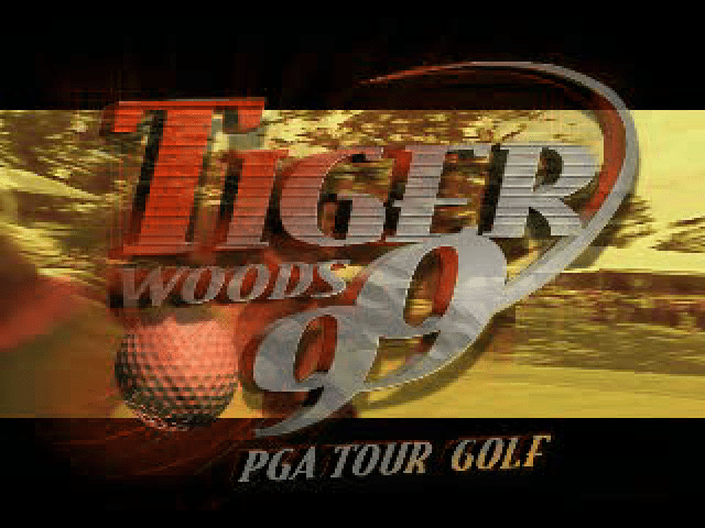 Tiger Woods 99 USA Tour Golf title screen for Playstation